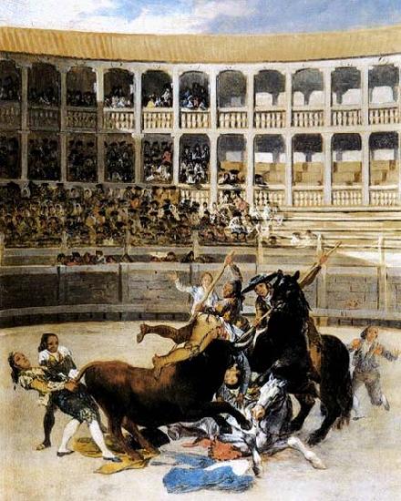 Picador Caught by the Bull, Francisco de goya y Lucientes